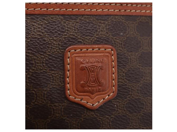 Céline Beauty case CELINE Macadam Canvas PVC Brown Auth mr2997A Marrone - vista 16
