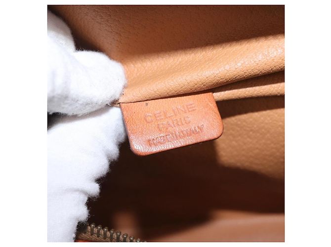Céline Beauty case CELINE Macadam Canvas PVC Brown Auth mr2997A Marrone - vista 17