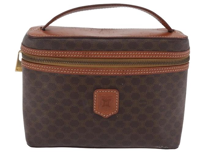 Céline Beauty case CELINE Macadam Canvas PVC Brown Auth mr2997A Marrone - vista 2