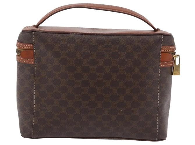 Céline Beauty case CELINE Macadam Canvas PVC Brown Auth mr2997A Marrone - vista 3