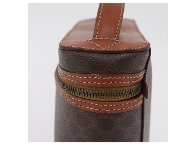 Céline Beauty case CELINE Macadam Canvas PVC Brown Auth mr2997A Marrone - vista 5