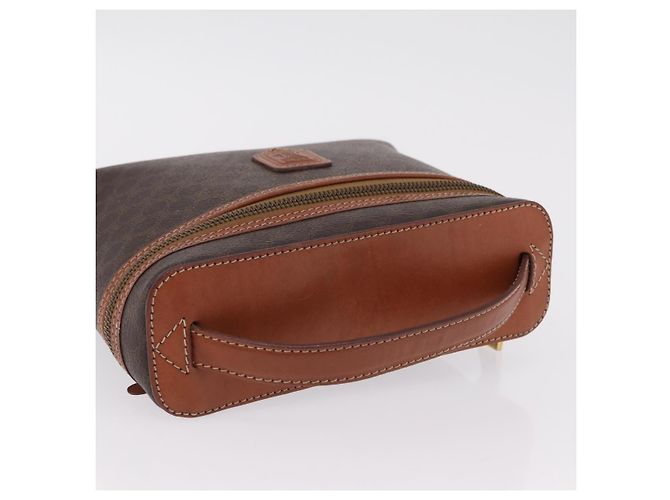 Céline Beauty case CELINE Macadam Canvas PVC Brown Auth mr2997A Marrone - vista 7