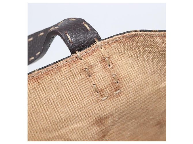 Borsa a mano FENDI Zucca Canvas Nera 8BH173 Auth gh2369 Nero - vista 14