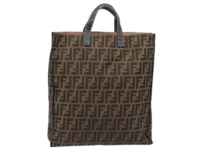 Borsa a mano FENDI Zucca Canvas Nera 8BH173 Auth gh2369 Nero - vista 3
