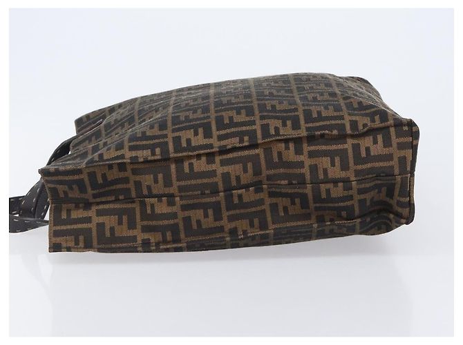 Borsa a mano FENDI Zucca Canvas Nera 8BH173 Auth gh2369 Nero - vista 5