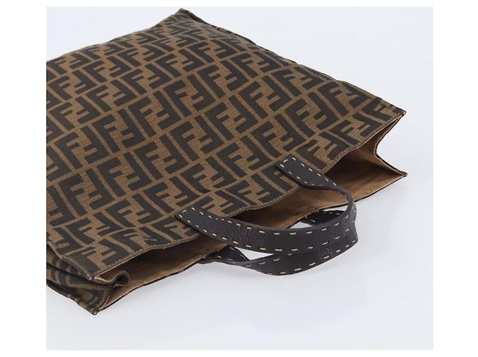 Borsa a mano FENDI Zucca Canvas Nera 8BH173 Auth gh2369 Nero - vista 6