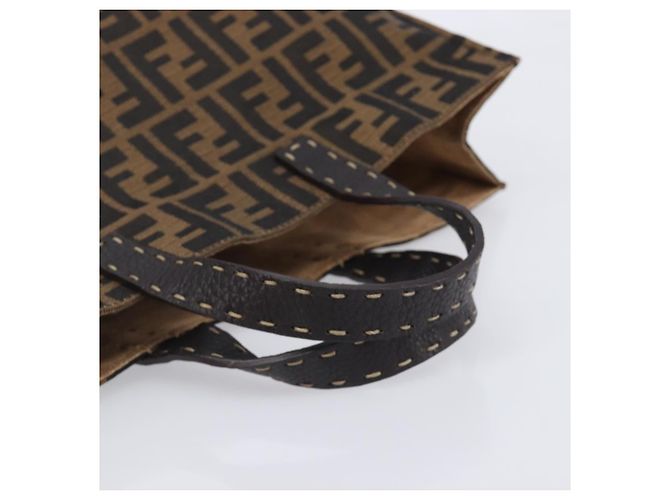 Borsa a mano FENDI Zucca Canvas Nera 8BH173 Auth gh2369 Nero - vista 7