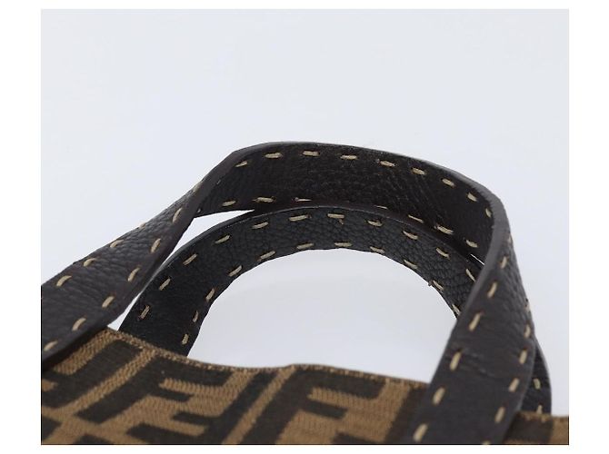 Borsa a mano FENDI Zucca Canvas Nera 8BH173 Auth gh2369 Nero - vista 8