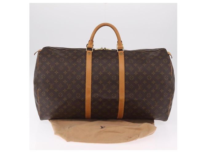 LOUIS VUITTON Monogram Keepall 60 Boston Bag M41422 LV Auth 203296A Monograma - vista 12