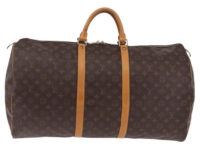 LOUIS VUITTON Monogram Keepall 60 Boston Bag M41422 LV Auth 203296A Monograma - vista 13