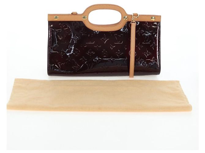 Borsa LOUIS VUITTON Monogram Vernis Roxbury Drive Amarante M91995 LV Auth 202537V Bordò - vista 12