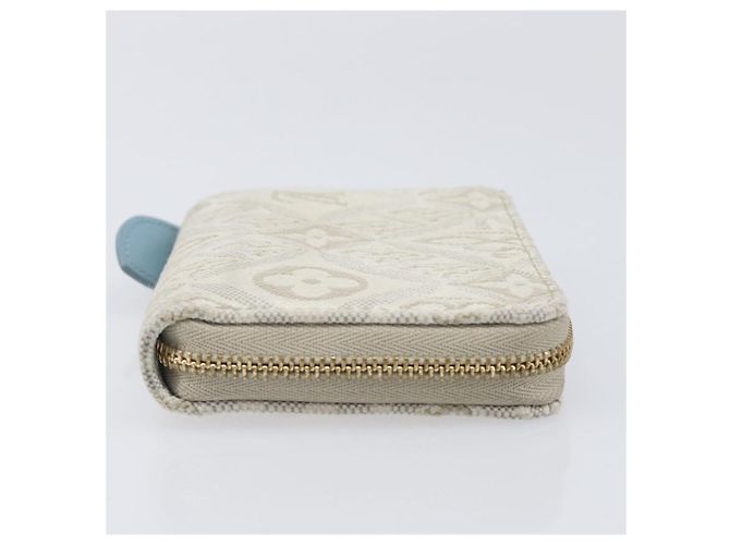 LOUIS VUITTON SINCE1854 Zippy Coin Purse Canvas Ivory Blue M81095 Auth 205941A Azul Crudo - vista 3