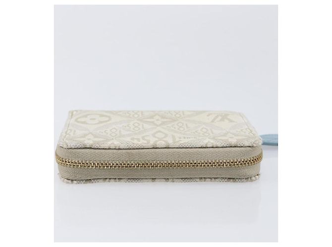 LOUIS VUITTON SINCE1854 Zippy Coin Purse Canvas Ivory Blue M81095 Auth 205941A Azul Crudo - vista 5