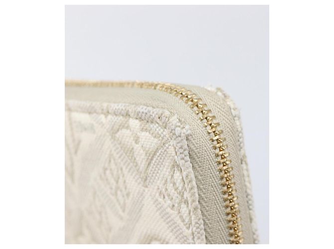 LOUIS VUITTON SINCE1854 Zippy Coin Purse Canvas Ivory Blue M81095 Auth 205941A Azul Crudo - vista 7