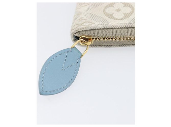 LOUIS VUITTON SINCE1854 Zippy Coin Purse Canvas Ivory Blue M81095 Auth 205941A Azul Crudo - vista 8