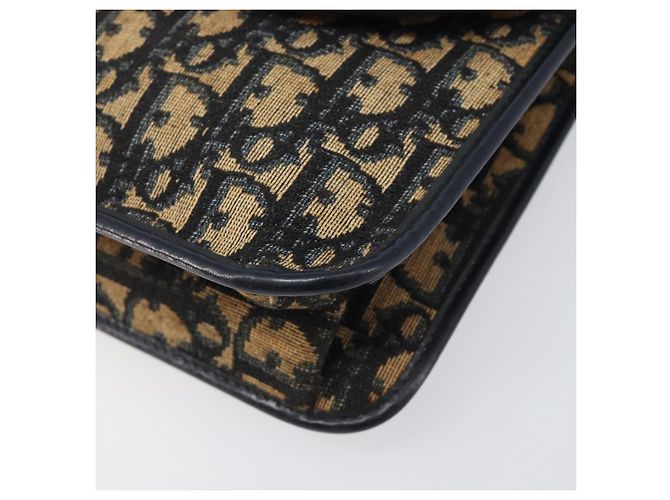 Borsa a tracolla Christian Dior Trotter Canvas Navy Gold Tone Auth bs37239 Blu navy - vista 10