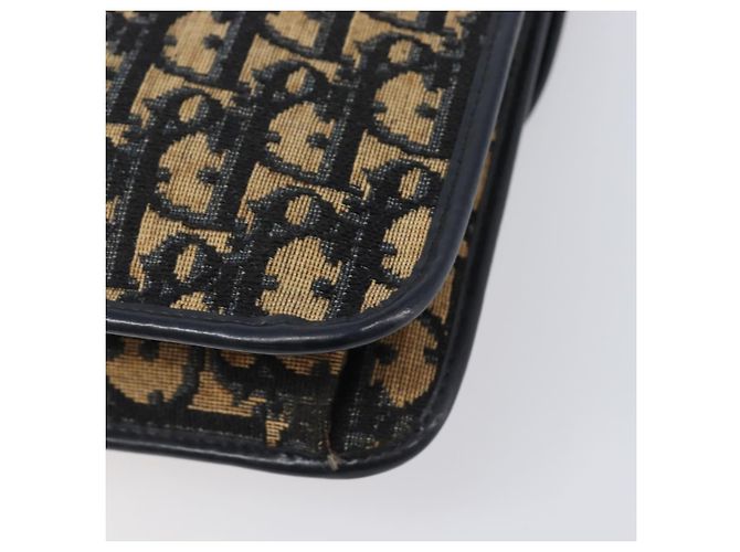 Borsa a tracolla Christian Dior Trotter Canvas Navy Gold Tone Auth bs37239 Blu navy - vista 12