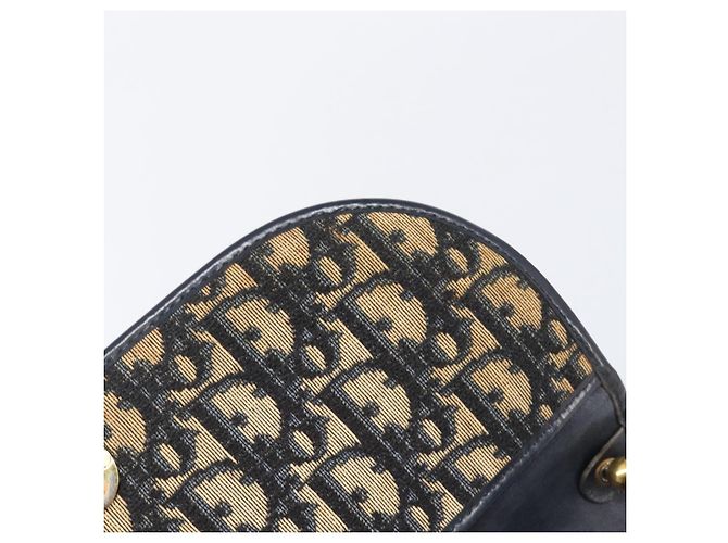 Borsa a tracolla Christian Dior Trotter Canvas Navy Gold Tone Auth bs37239 Blu navy - vista 17