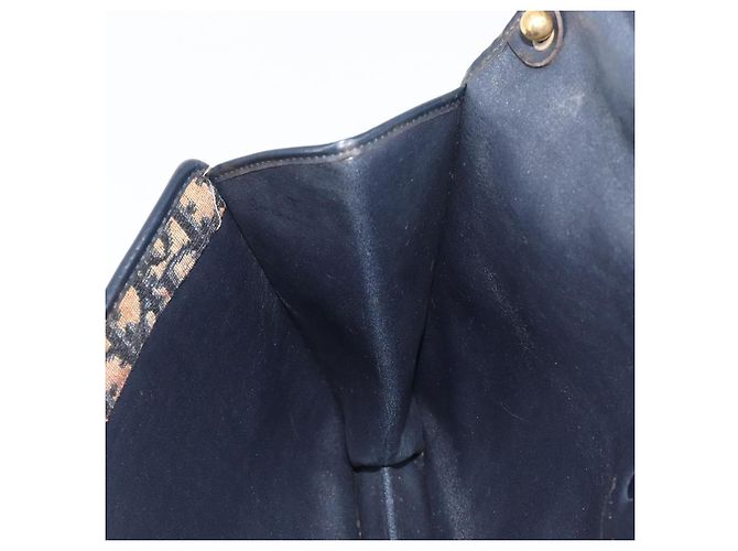 Borsa a tracolla Christian Dior Trotter Canvas Navy Gold Tone Auth bs37239 Blu navy - vista 21