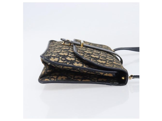 Borsa a tracolla Christian Dior Trotter Canvas Navy Gold Tone Auth bs37239 Blu navy - vista 4