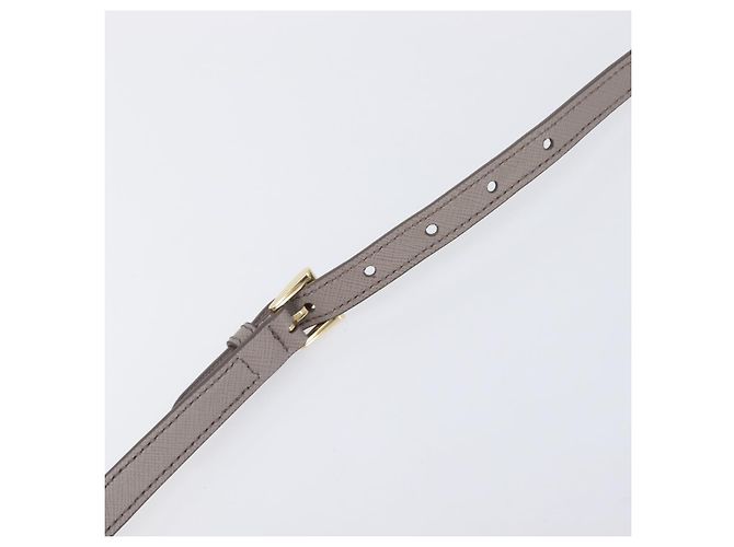 Borsa a Mano PRADA Galleria Safiano 2way Grigio Tono Oro Auth 204854SAV Marrone - vista 11