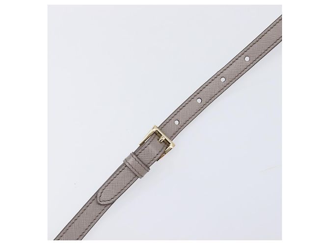 Borsa a Mano PRADA Galleria Safiano 2way Grigio Tono Oro Auth 204854SAV Marrone - vista 12