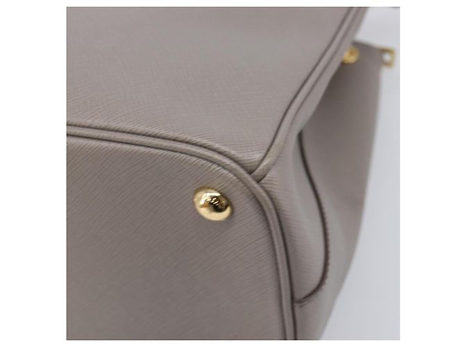 Borsa a Mano PRADA Galleria Safiano 2way Grigio Tono Oro Auth 204854SAV Marrone - vista 17