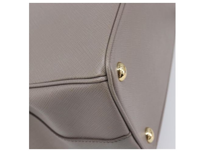 Borsa a Mano PRADA Galleria Safiano 2way Grigio Tono Oro Auth 204854SAV Marrone - vista 18