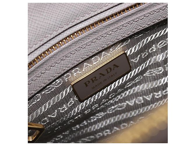 Borsa a Mano PRADA Galleria Safiano 2way Grigio Tono Oro Auth 204854SAV Marrone - vista 21