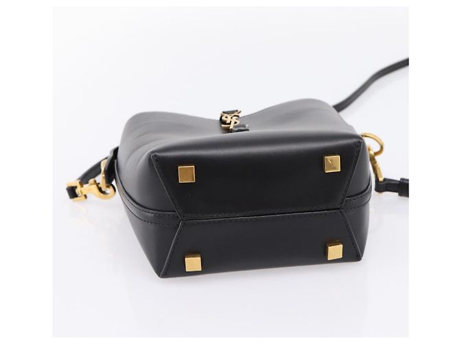 Autre Marque Borsa a mano SAINT LAURENT in pelle 2way Nero Oro Auth ka6358M D'oro - vista 11