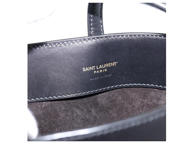 Autre Marque Borsa a mano SAINT LAURENT in pelle 2way Nero Oro Auth ka6358M D'oro - vista 17
