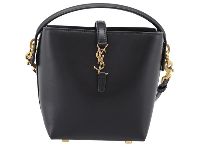Autre Marque Borsa a mano SAINT LAURENT in pelle 2way Nero Oro Auth ka6358M D'oro - vista 2