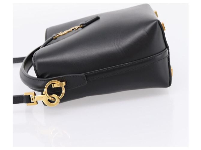 Autre Marque Borsa a mano SAINT LAURENT in pelle 2way Nero Oro Auth ka6358M D'oro - vista 4