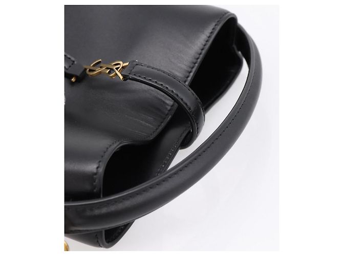 Autre Marque Borsa a mano SAINT LAURENT in pelle 2way Nero Oro Auth ka6358M D'oro - vista 7