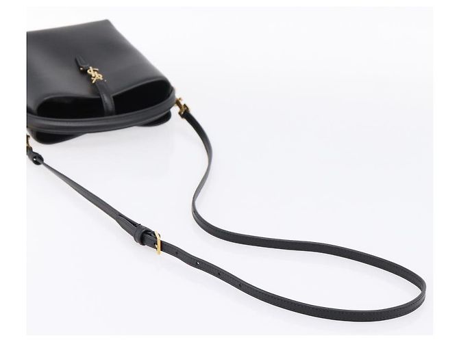 Autre Marque Borsa a mano SAINT LAURENT in pelle 2way Nero Oro Auth ka6358M D'oro - vista 9