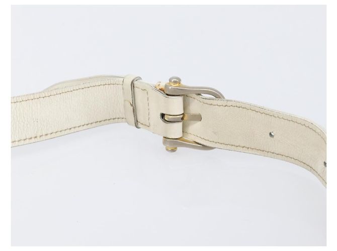 Céline CELINE Schultertasche aus Leder Weiß Gold Auth ep15980 Golden - Ansicht 13