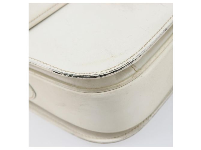 Céline CELINE Schultertasche aus Leder Weiß Gold Auth ep15980 Golden - Ansicht 16