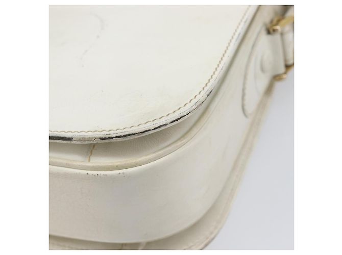Céline CELINE Schultertasche aus Leder Weiß Gold Auth ep15980 Golden - Ansicht 17