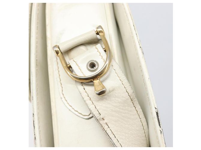 Céline CELINE Schultertasche aus Leder Weiß Gold Auth ep15980 Golden - Ansicht 21