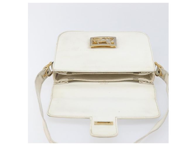 Céline CELINE Schultertasche aus Leder Weiß Gold Auth ep15980 Golden - Ansicht 22