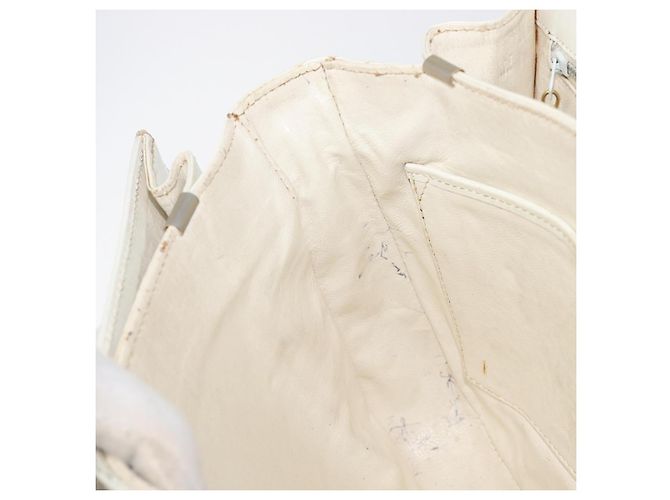Céline CELINE Schultertasche aus Leder Weiß Gold Auth ep15980 Golden - Ansicht 26