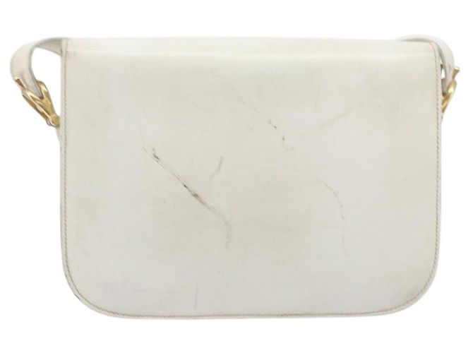Céline CELINE Schultertasche aus Leder Weiß Gold Auth ep15980 Golden - Ansicht 3