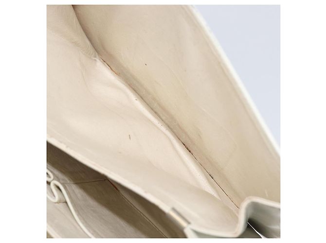 Céline CELINE Schultertasche aus Leder Weiß Gold Auth ep15980 Golden - Ansicht 30