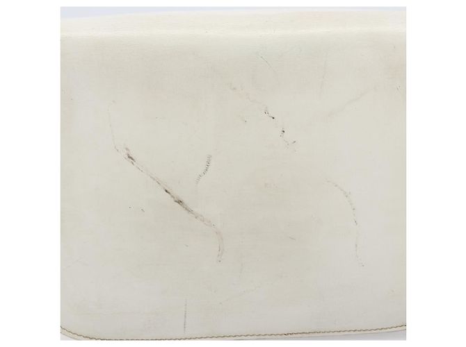 Céline CELINE Schultertasche aus Leder Weiß Gold Auth ep15980 Golden - Ansicht 4