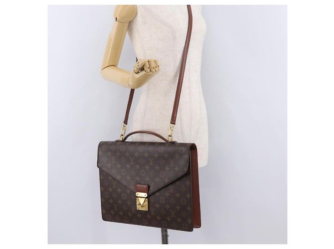LOUIS VUITTON Monogram Porte Documents Bandouliere Bag M53338 LV Auth ep16259A Monogramm - Ansicht 34