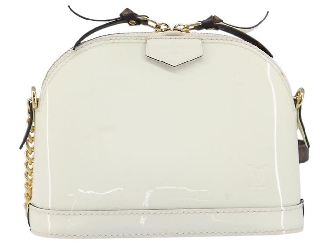 LOUIS VUITTON Monogram Vernis Miroir Alma Mini Bag Snow M52749 LV Auth LN166V - vista 13