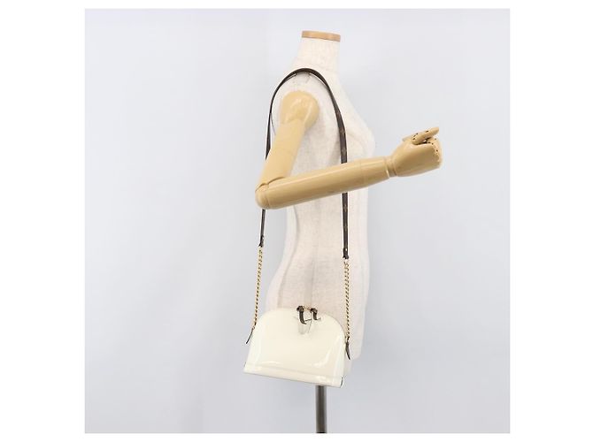 LOUIS VUITTON Monogram Vernis Miroir Alma Mini Bag Snow M52749 LV Auth LN166V - vista 28