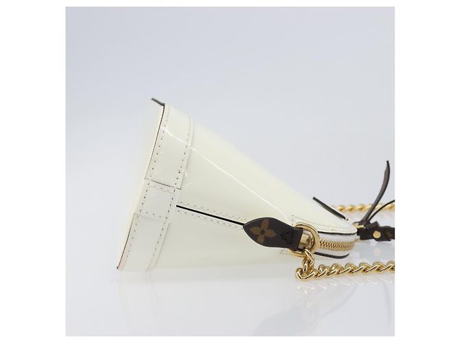 LOUIS VUITTON Monogram Vernis Miroir Alma Mini Bag Snow M52749 LV Auth LN166V - vista 3