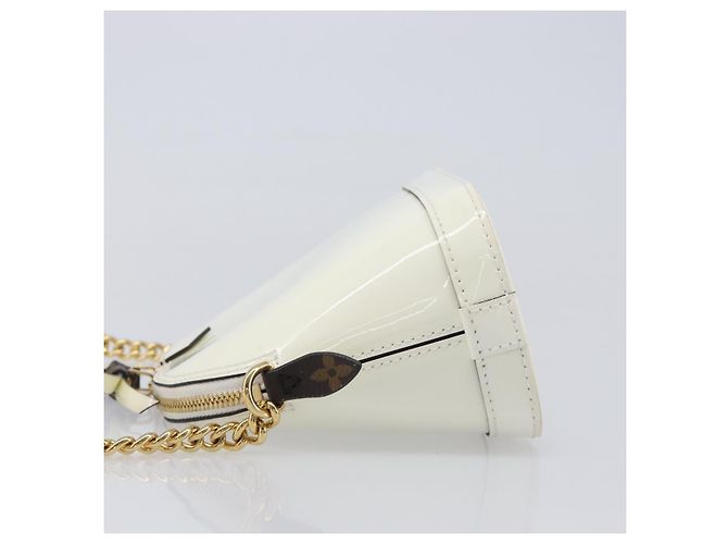 LOUIS VUITTON Monogram Vernis Miroir Alma Mini Bag Snow M52749 LV Auth LN166V - vista 4
