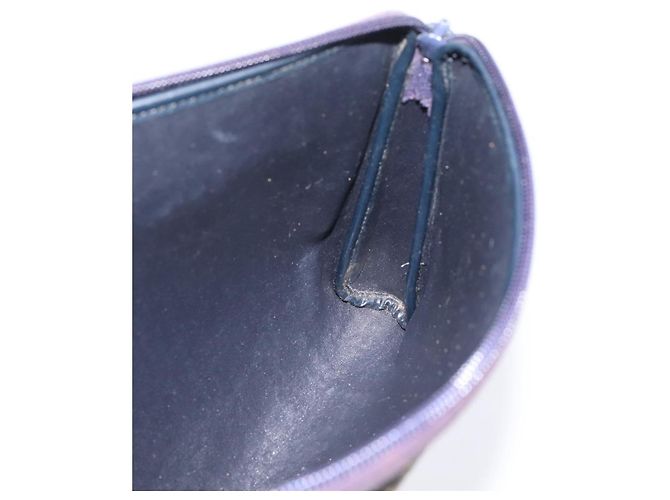 Borsa a Pochette Christian Dior Trotter Canvas Navy Gold Auth ep16080 D'oro Blu navy - vista 15